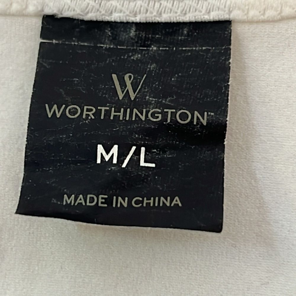 Worthington Off White Sleeveless Tank - Size M/L - Picture 4 of 5